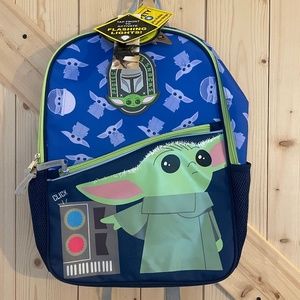 Star Wars Mandalorian Baby Yoda Grogu Light Up Backpack NWT